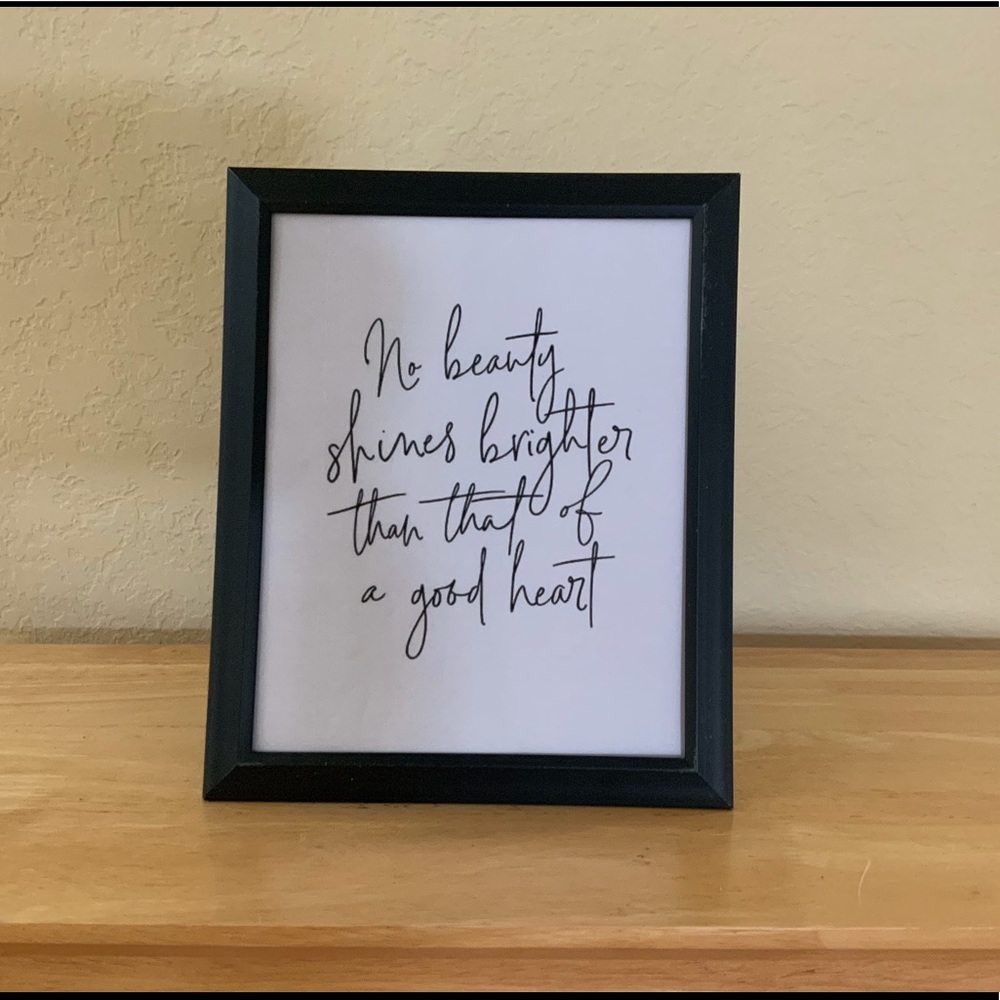 Farmhouse Good heart life accent picture 8x10 w/frame